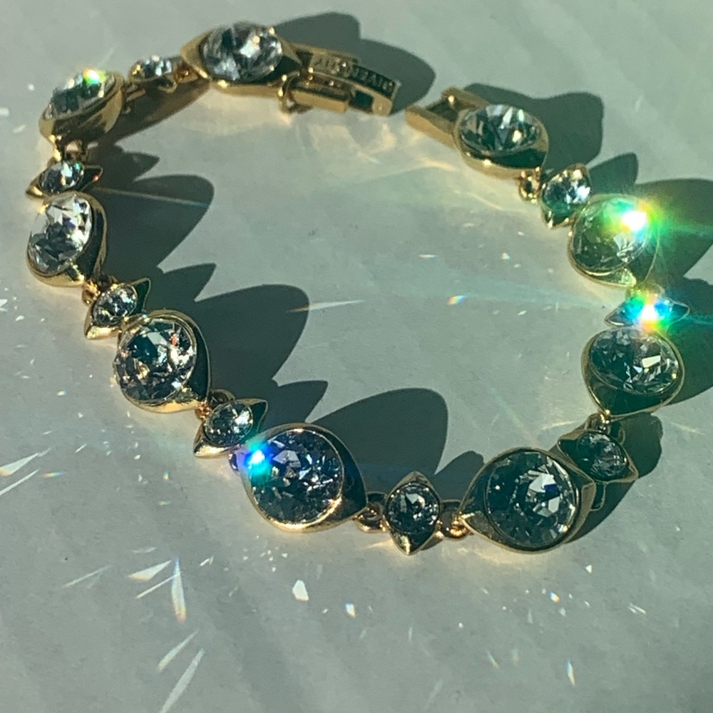 Givenchy Crystal goldtone bracelet that gives off spectacular, refracted light